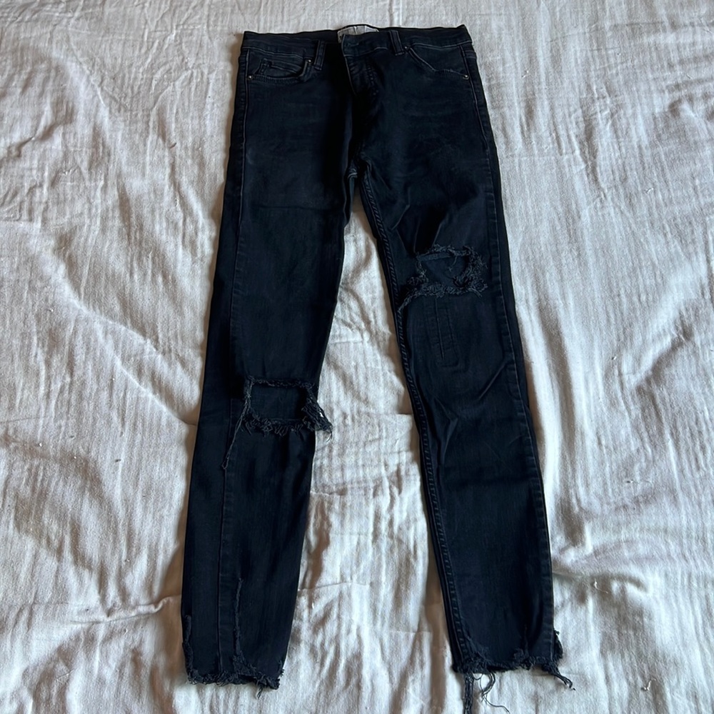 Free People Distressed Skinny Jeans